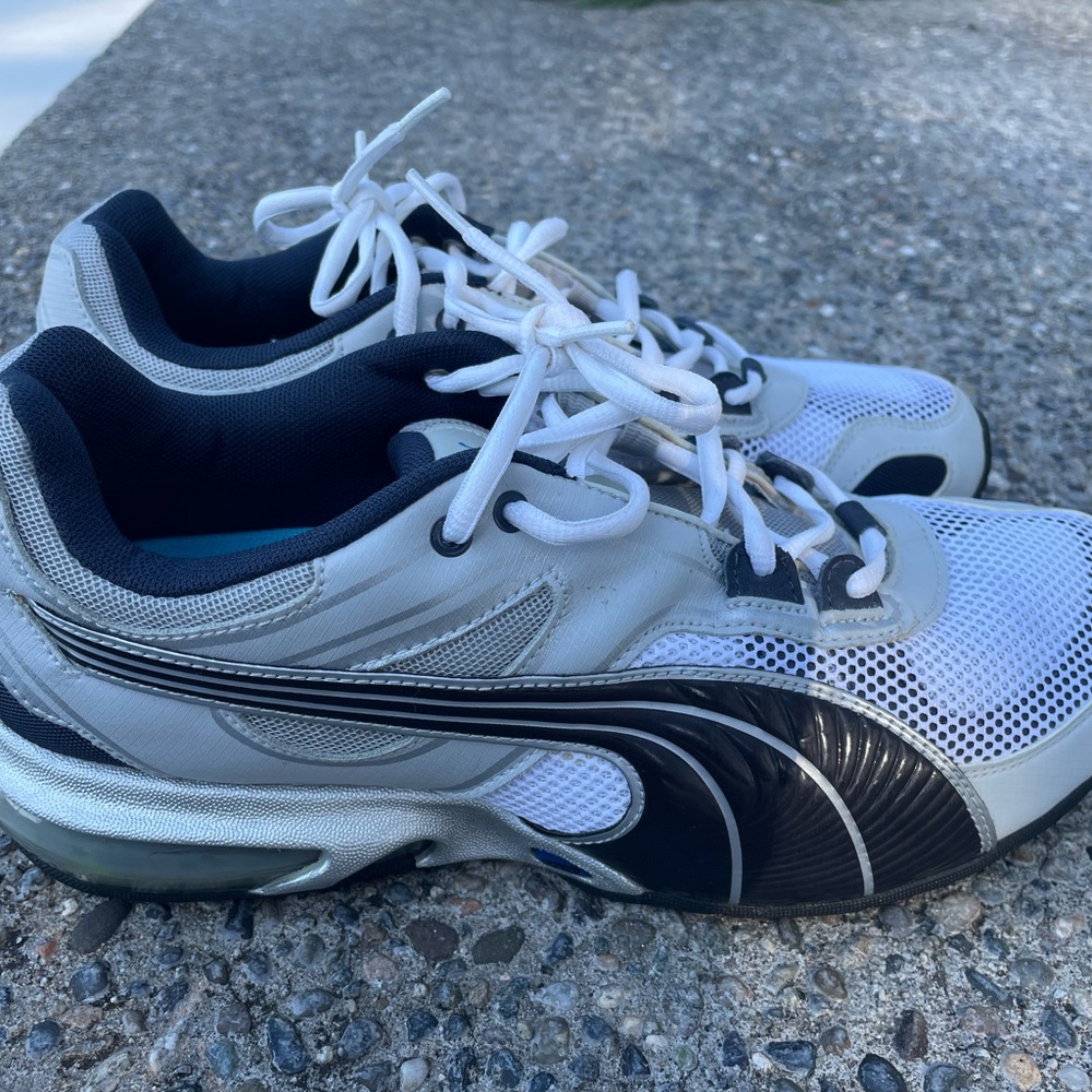 Puma White and Black Athletic Sneakers